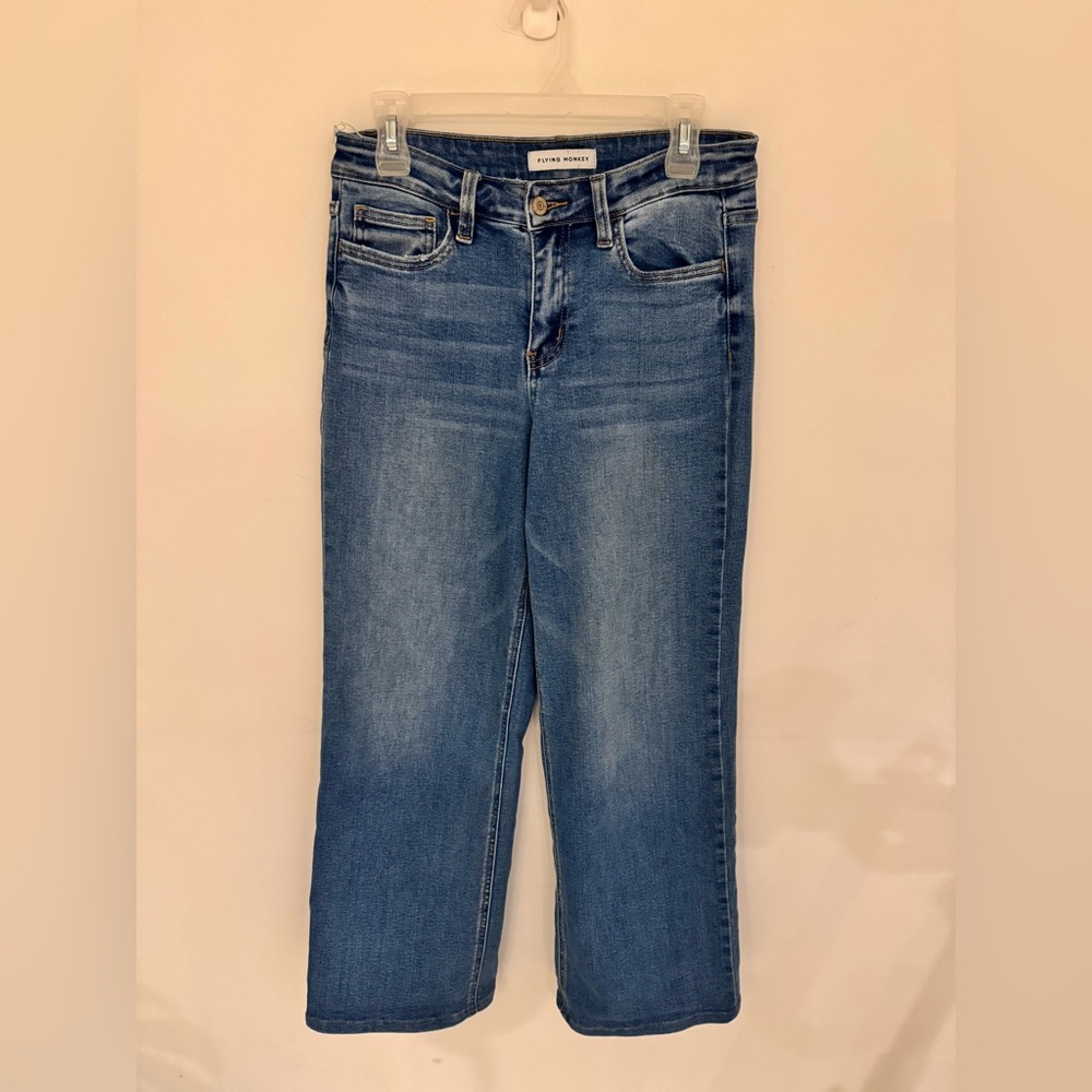 Stylish stretch winde leg flare Denim Jeans